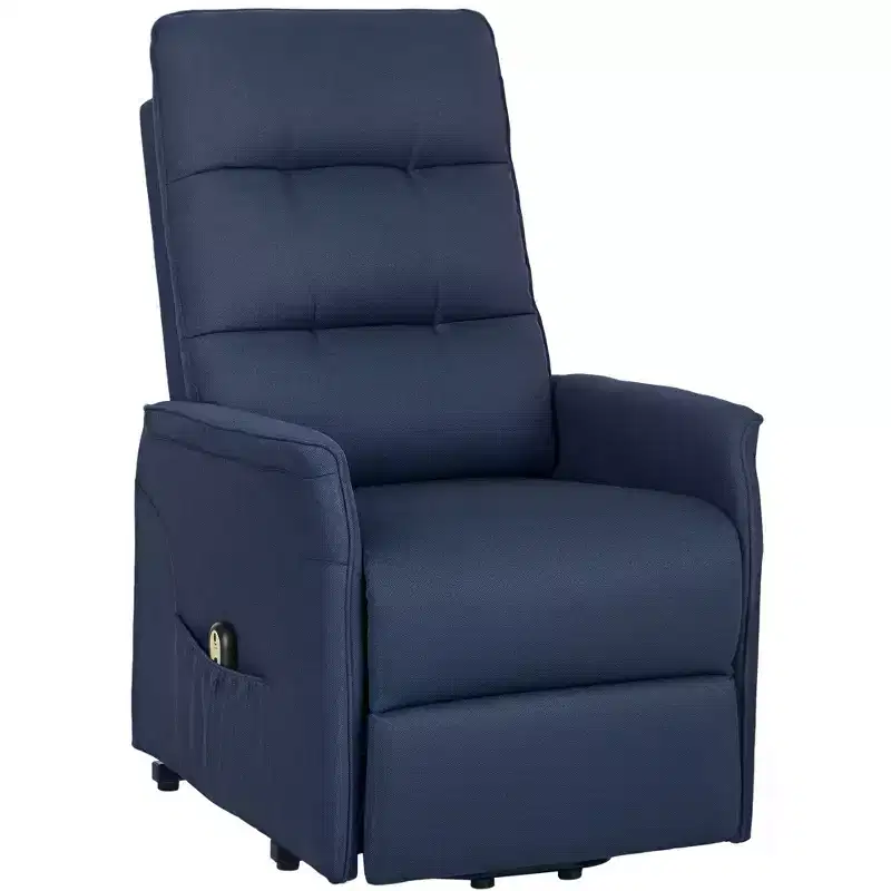 HOMCOM Power Lift Recliner Chair, Electric Reclining Chair with Remote, Side Pockets, Pocket Spring, Tufted Back, Quick Assembly
