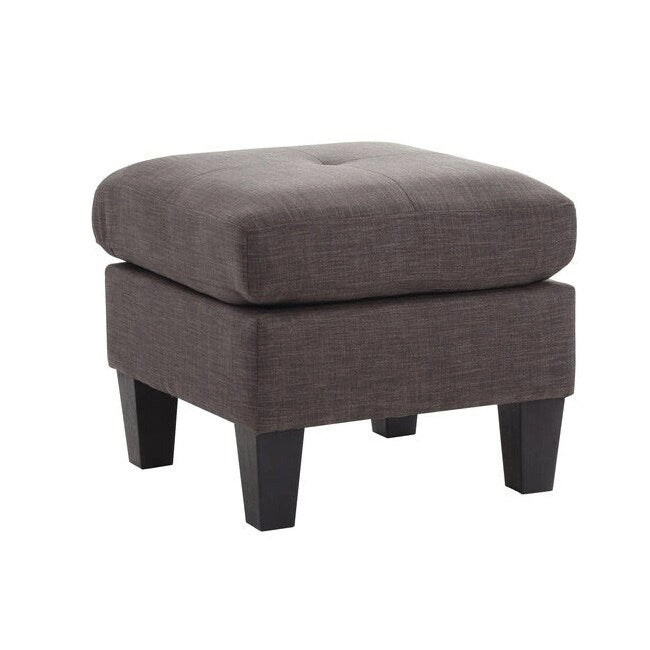 Twill Tufted Ottoman