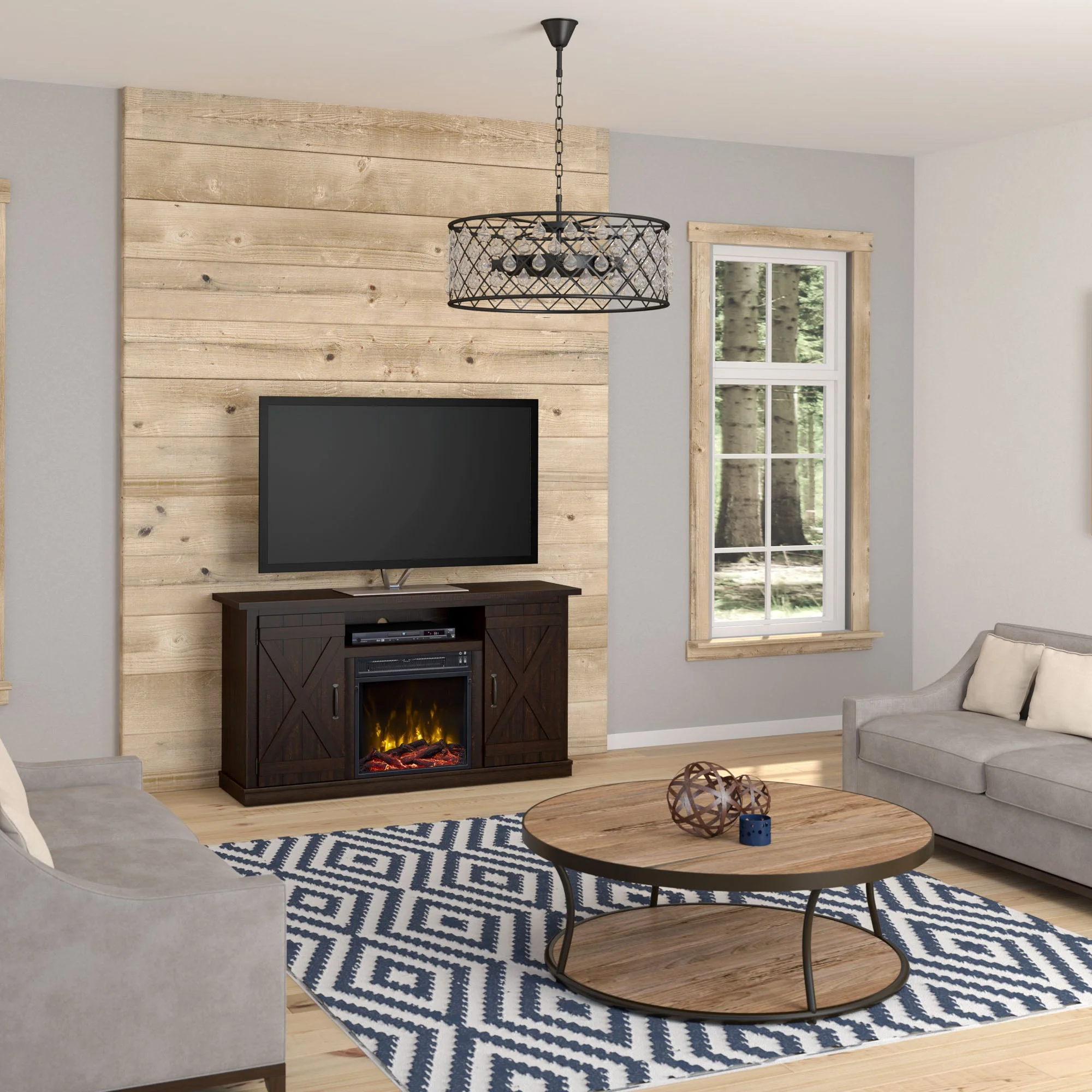 Cottonwood Electric Fireplace TV Stand Media Console