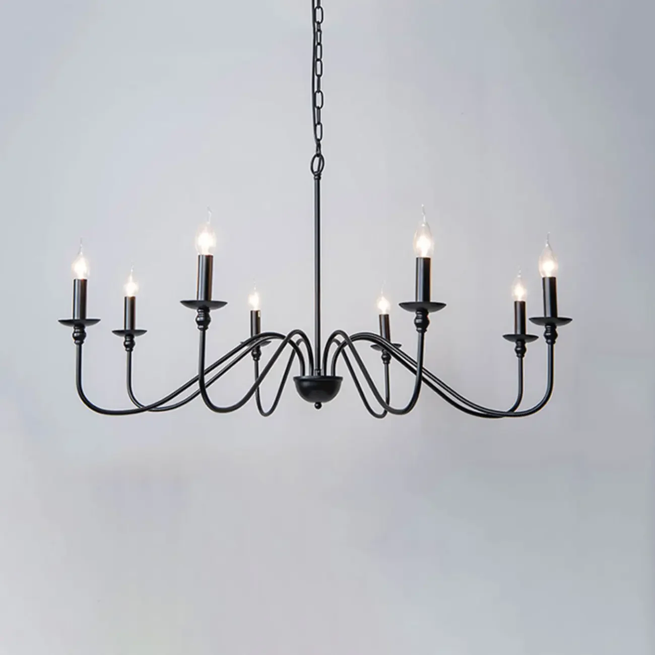 Adjustable Height Classic Golden Candelabra Chandelier