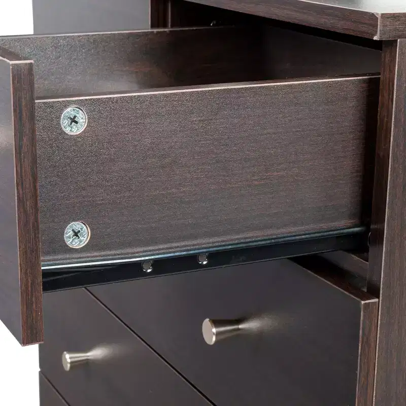 Karl Home 6-Drawer Brown Particle Board 25.98in. W Chest of Drawer