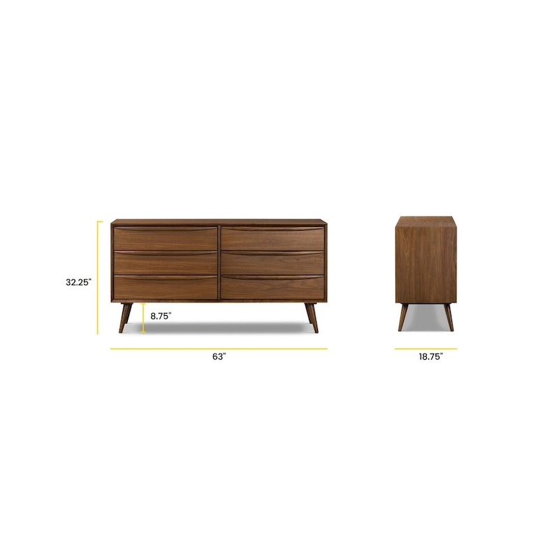 Poly and Bark Cura 63 Dresser in Walnut