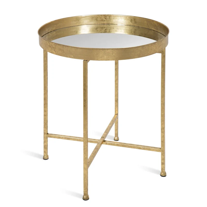 Kate and Laurel Celia Round Metal Side Table - 18.25x18.25x22