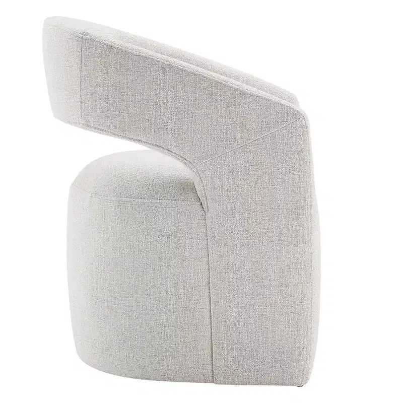 Spruce&Spring Modern Barrel Dining Chair with Caster & Open Back No Assembly Anywhere Chair