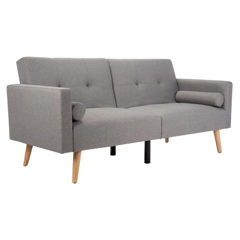 SAFAVIEH Tamekia Foldable Futon Bed with Pillow - 74.8  x 31.9  x 34.7