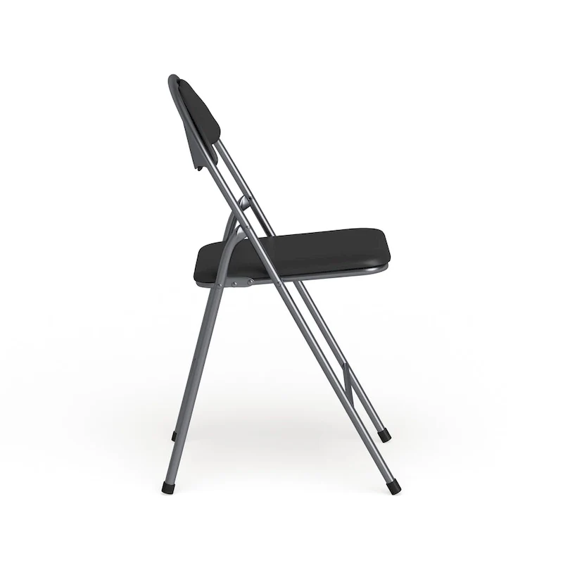 2 Pack 300 lb. Capacity Vinyl Metal Folding Chair with Carrying Handle