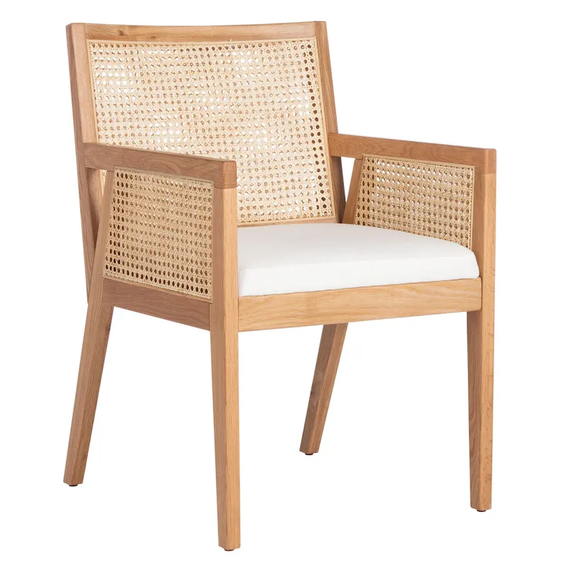 SAFAVIEH Couture Lupita Rattan Dining Chair - 21.9 W x 24.8 L x 33.9 H - 22Wx25Dx34H
