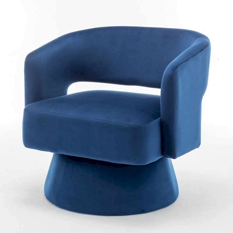 Velvet Swivel Barrel Chair