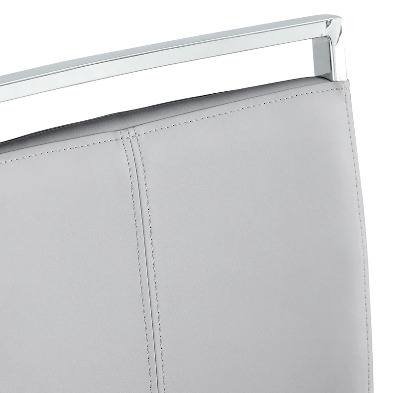 Set of 4 Modern Dining Chairs,High Back Side Chair with C-shaped Tube Chrome Metal Legs