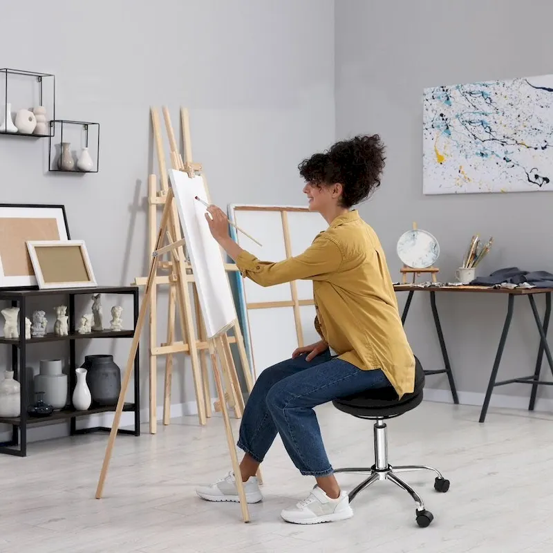 Wobble Stool Air balance ball chair on wheels alternative rolling