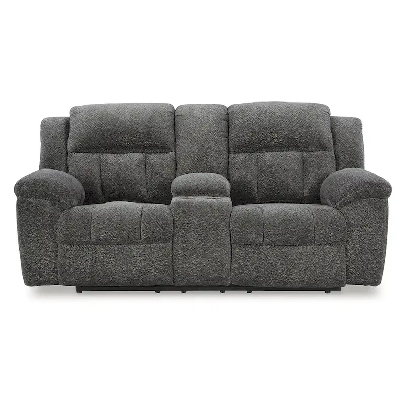Signature Design by Ashley Frohn Double Reclining Loveseat with Console - 80W x 40D x 42H