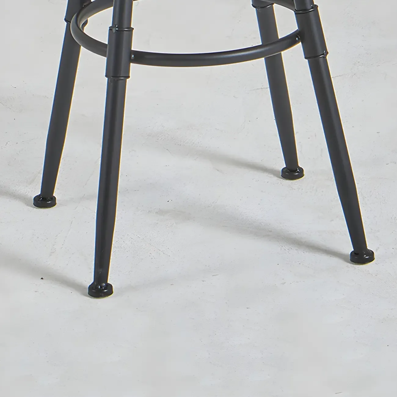Industrial Metal Leather Swivel Bar Stools with Back