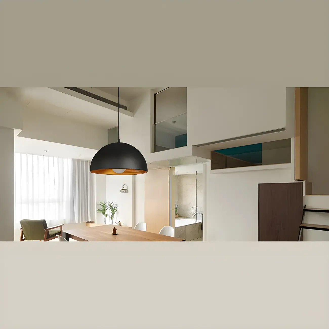 Industrial Rustic Black Metal Dome Kitchen Pendant Light