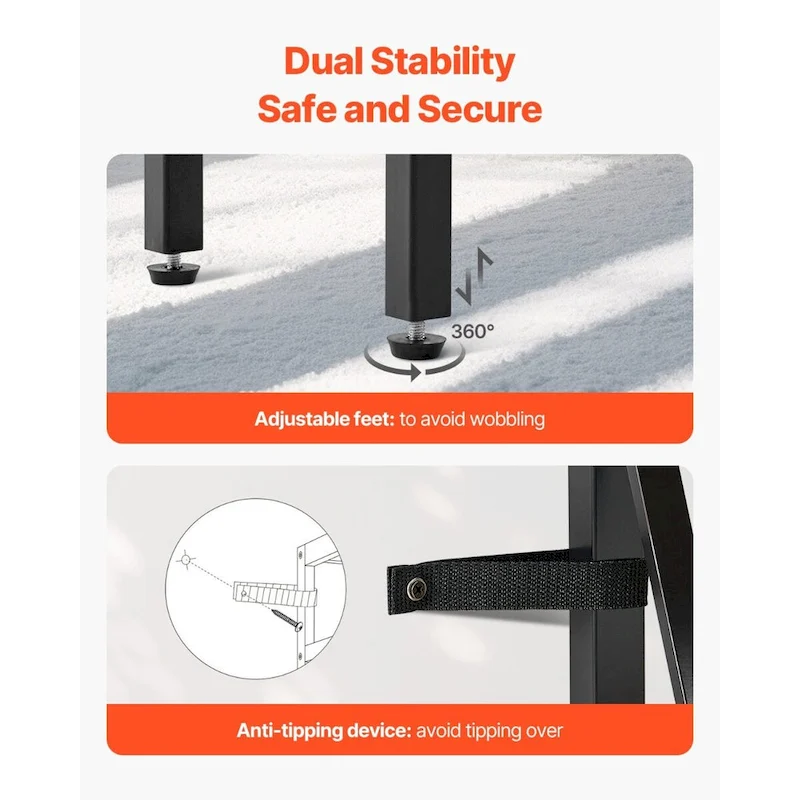 Brown Black MDF Metal Console Table, 3-Tier Long Hallway Table 240 lbs Top Load Capacity - 55.1 L x 13.4 W x 30.0 H