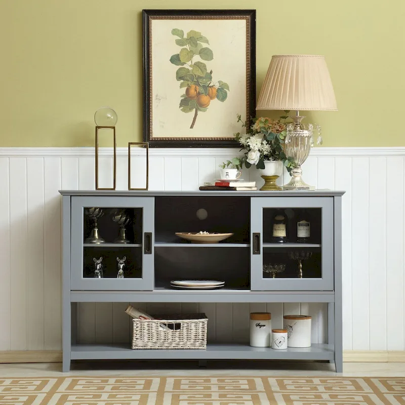 Contemporary 55   Grey Buffet Table