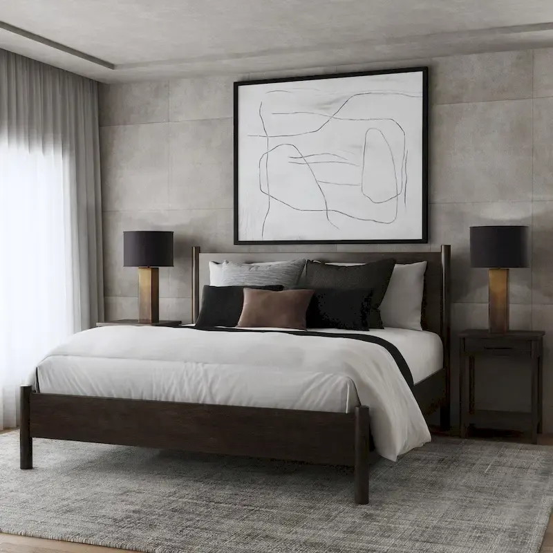 Lennon Rounded Leg Platform Bed