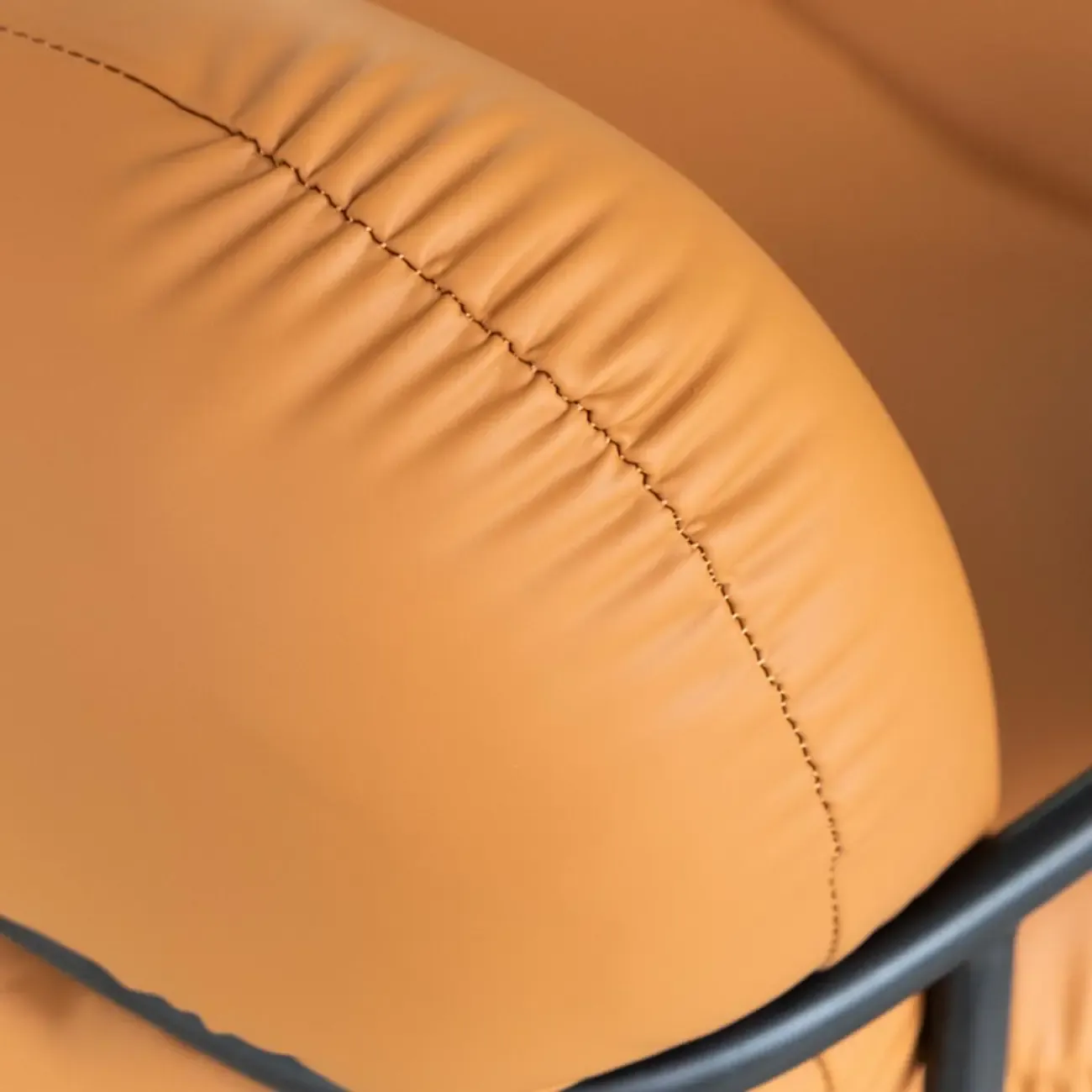 Modern Square Arm Fabric Accent Chair with Tufting