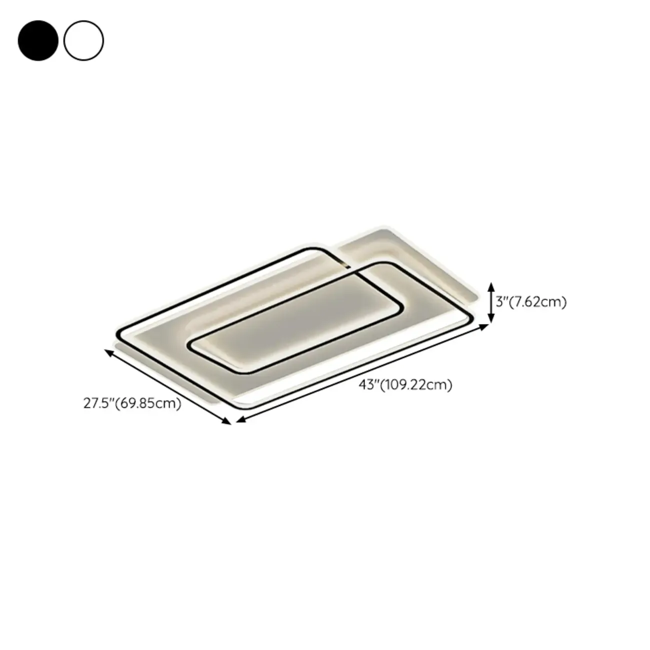 Modern LED Flush Ceiling Light with Third Gear Dimming