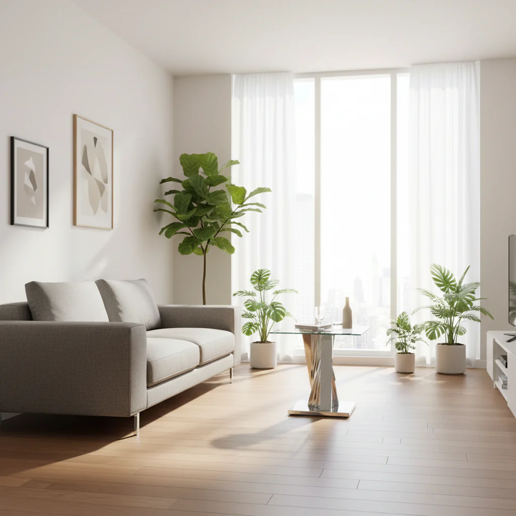 Best Quality Furniture Modern Glass End Table w/ Spiral Base - End Table