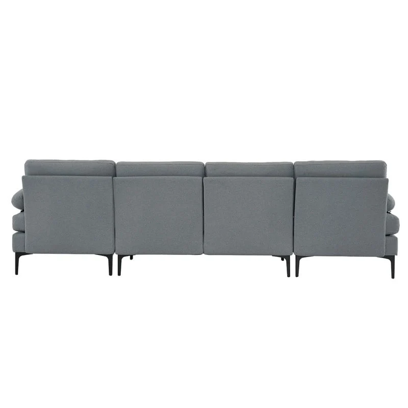 110 4-Seat U-Shaped Upholstered Sectional Sofa