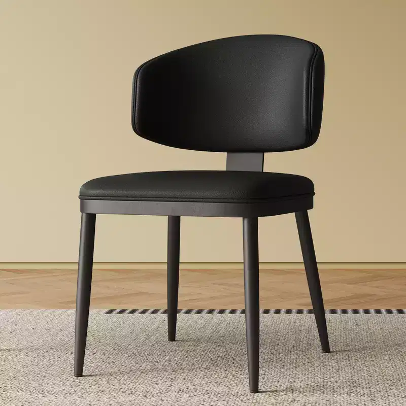 Okak Modern Style Armless Home Dining Chairs for Kitchen Dining Room,PU Leather Upholstered Seating Dining Chair Set of 2