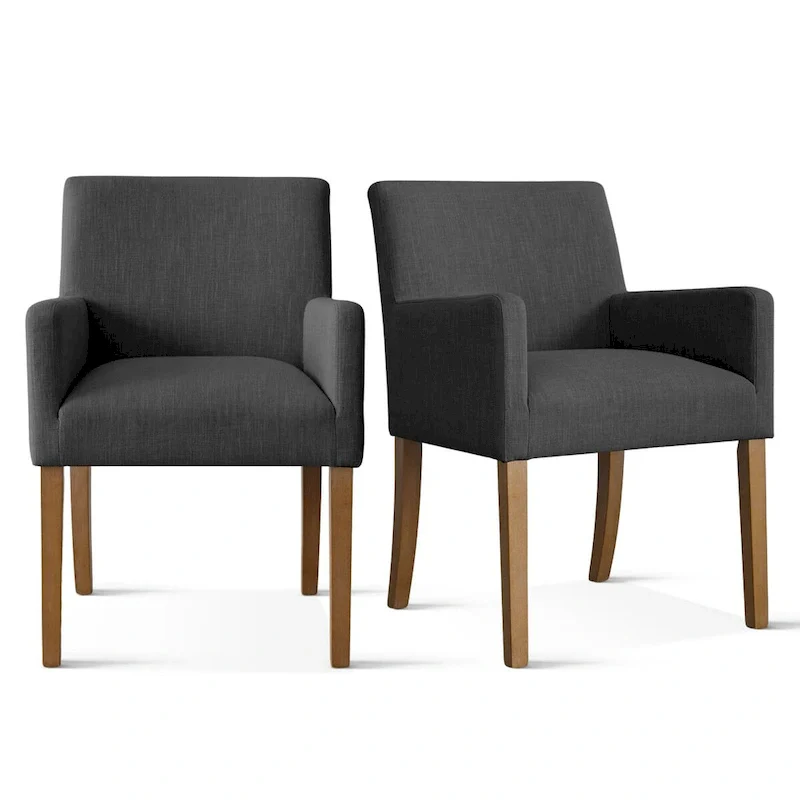 Linen Upholstered Armchair(Set of 2)