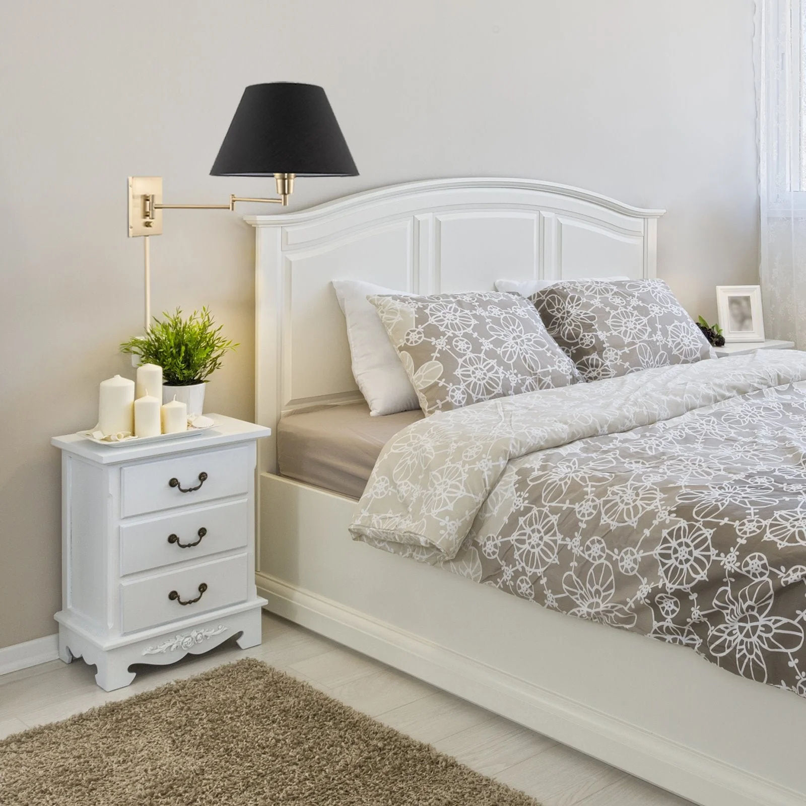 Cambridge 15 Modern Swing Arm Wall Lamp - Plug In/Wall Mount, 2-Pack