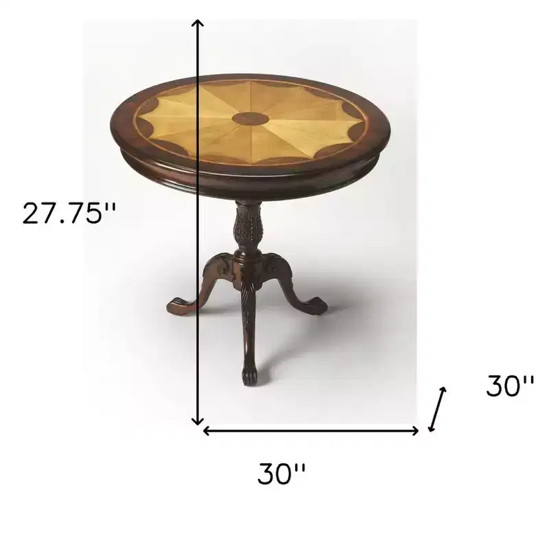 HomeRoots 30 Brown Wood Round Coffee Table