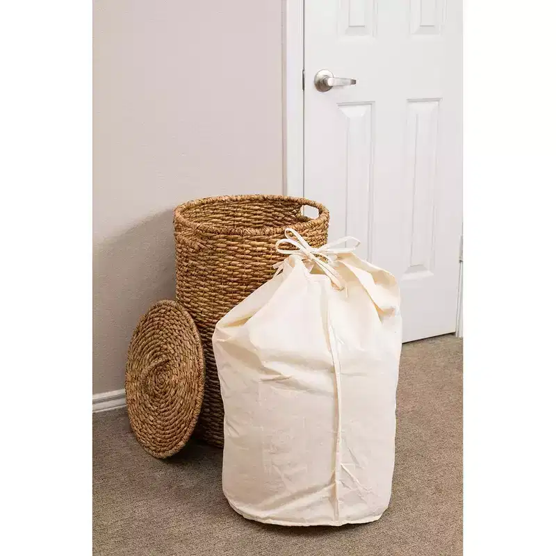 BirdRock Home Seagrass Laundry Hamper with Liner - Natural