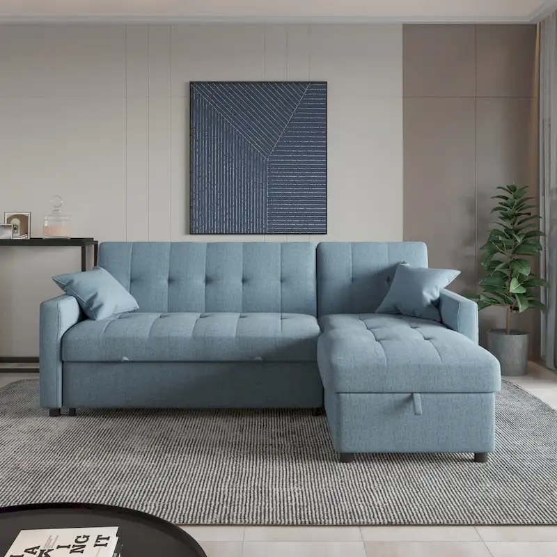 82 Wide Reversible Sleeper Sofa & Chaise