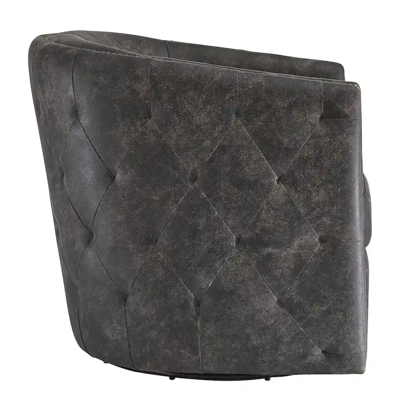 Brentlow Distressed Black Swivel Chair - 28.75 W x 31 D x 31.5 H