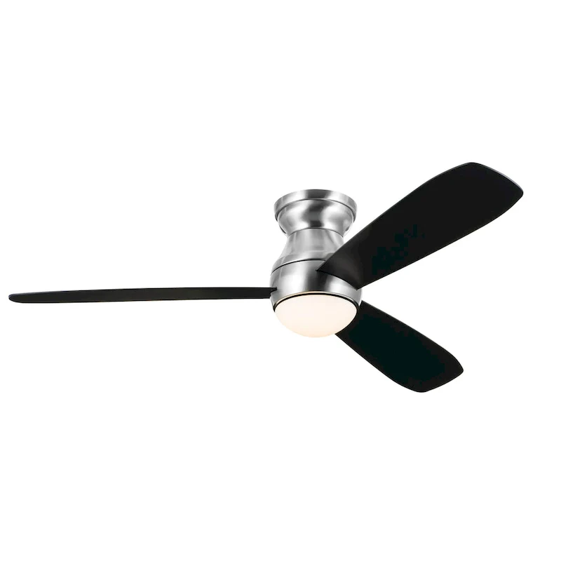 Bead 54 inch LED Indoor Ceiling Fan Brushed Stainless Steel with Reversible Blades