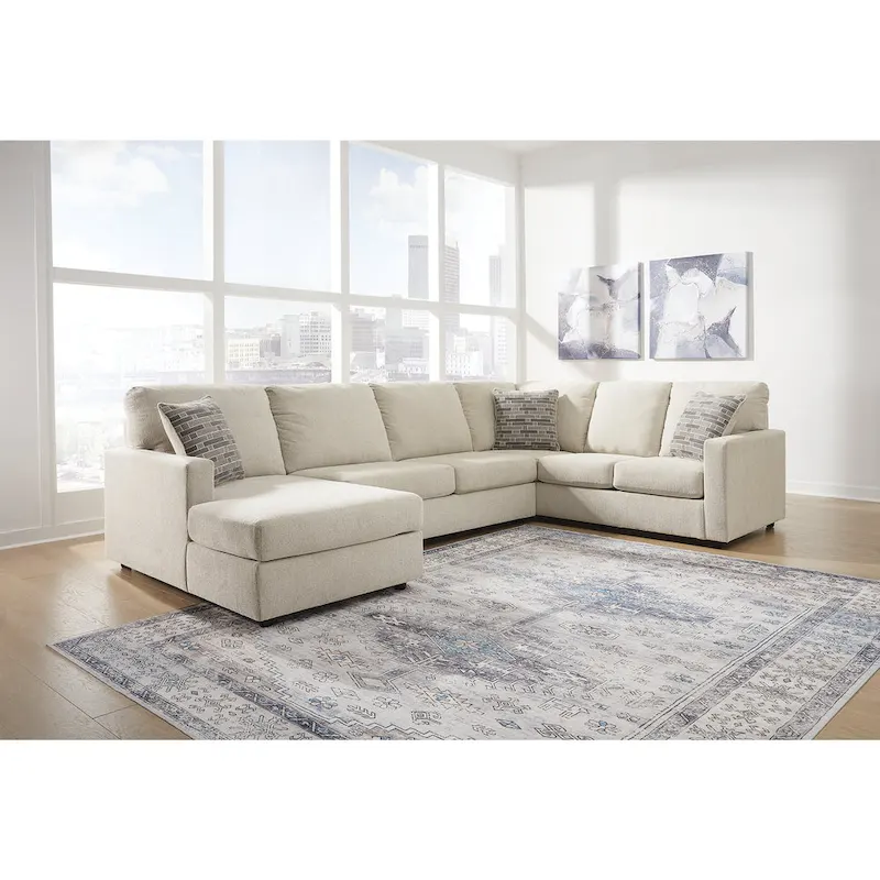 Signature Design by Ashley Edenfield 3-Piece Sectional with Chaise - 139W x 89D x 35H