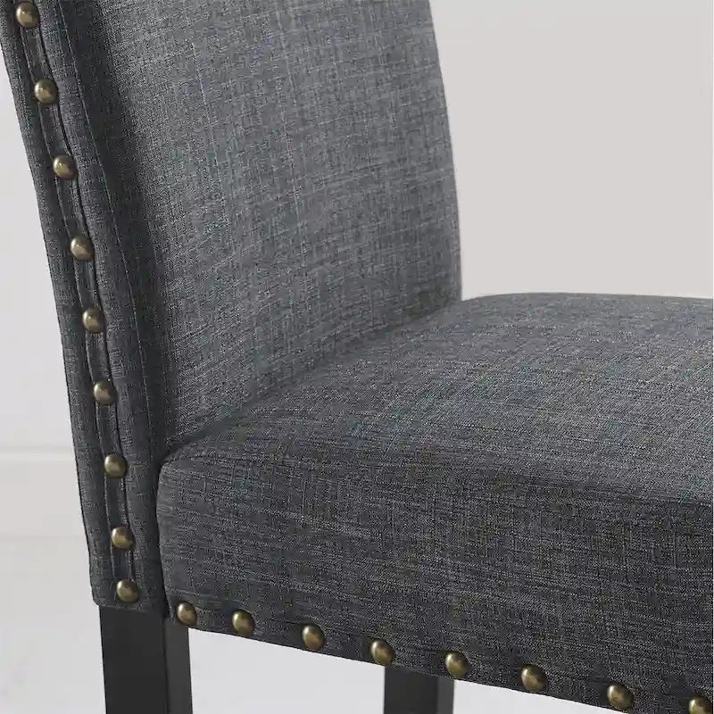 Fabric Dining Chairs with Nailhead Trim,Set of 2