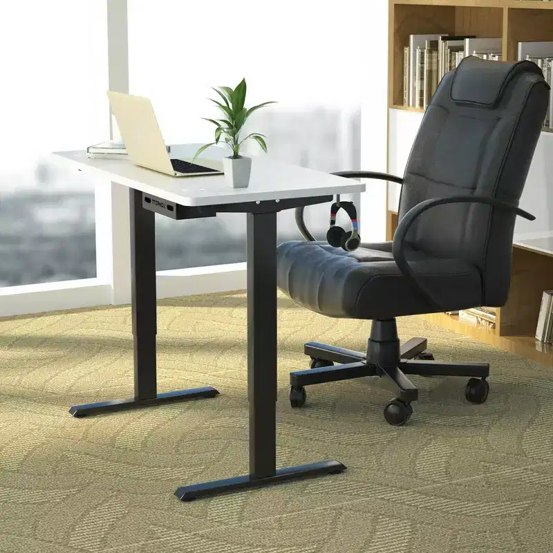 Costway Electric Standing Desk Sit to Stand Height Adjustable Dual Motor White/Black/Grey