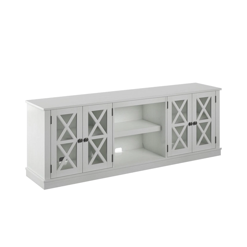 Modern Farmhouse TV Stand for TVs up to 80 - White
