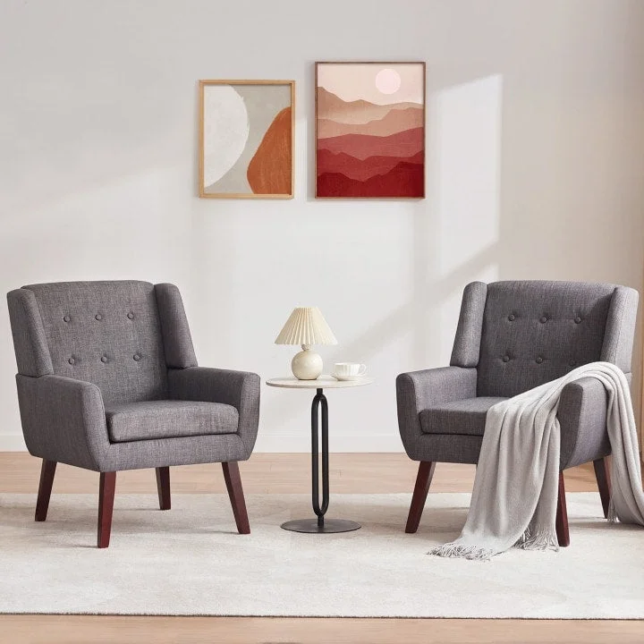 HUIMO Set of 2 Modern Tufted Accent Chair
