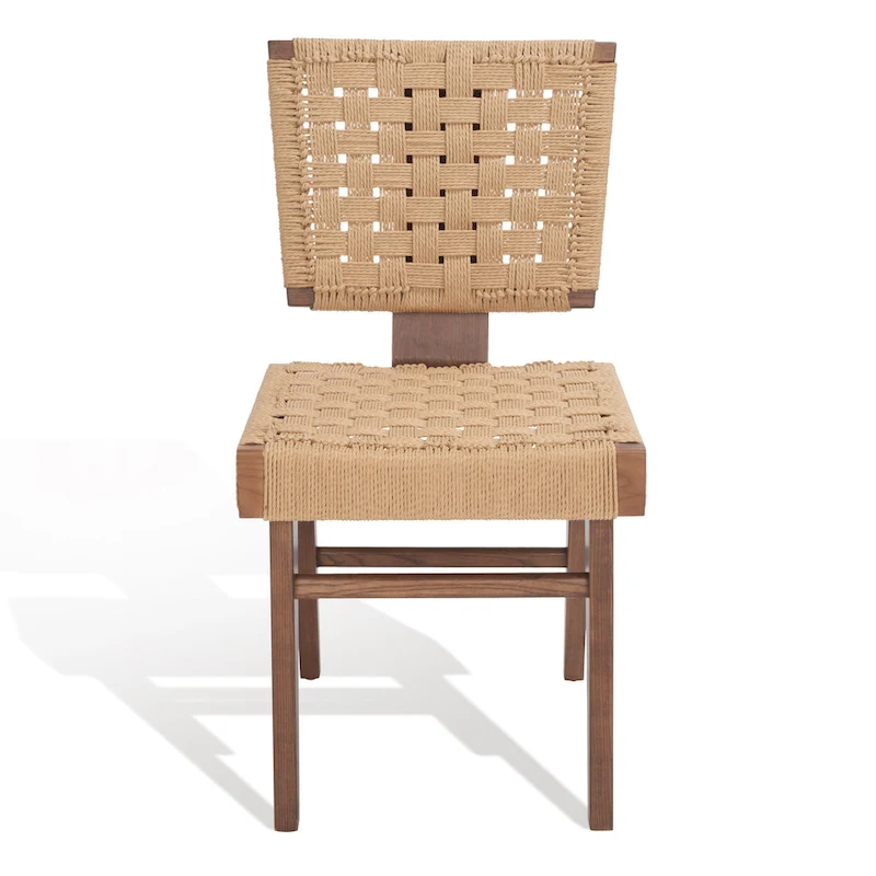 SAFAVIEH Couture Justice Woven Dining Chair (Set of 2) - 19 In. W x 24 In. D x 35 In. H - 19Wx24Dx35H