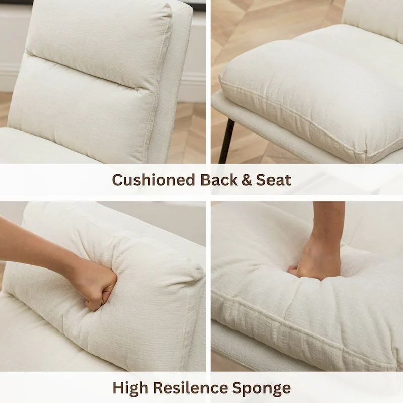 Roundhill Furniture Milos Upholstered Dining Chairs, Set of 2 - N/A