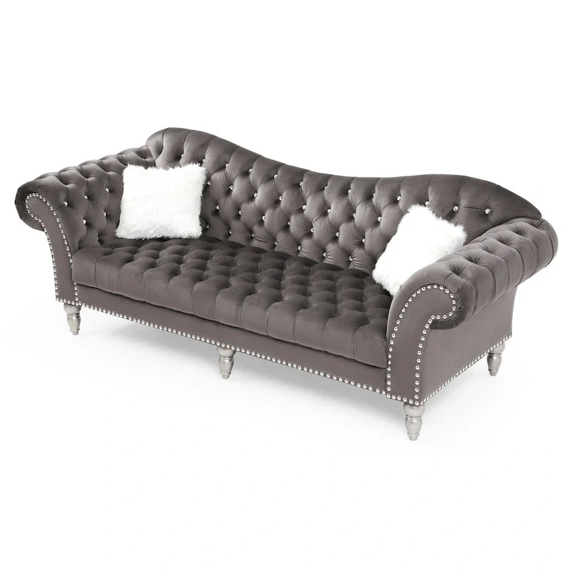 Wilshire Velvet Tufted Sofa