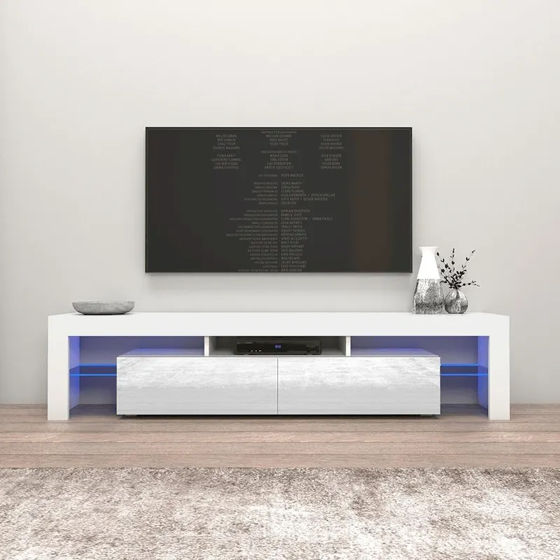 200 Modern 79-inch TV Stand with 16 Color LEDs