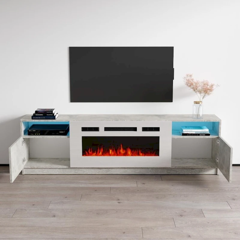 Strick & Bolton Amsden Electric Fireplace TV Stand