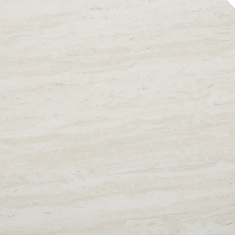 SEI Furniture Henderson Modern Faux Marble Round Coffee Table with Gold Geometric Base