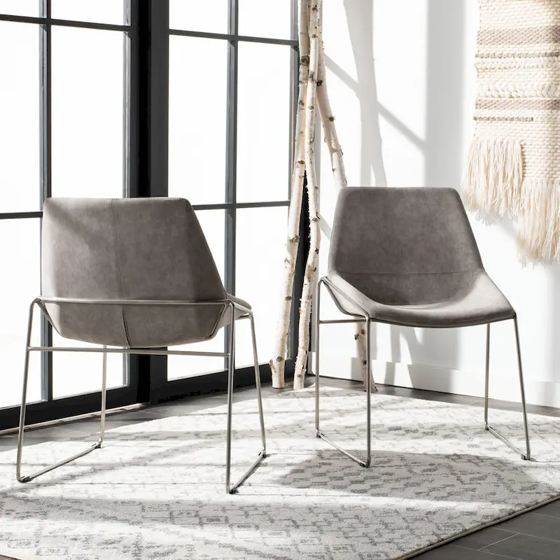 SAFAVIEH Oliva Mid Century Dining Chair (Set of 2) - 25 x 24 x 33.3 - 25 x 24 x 33.3 - 25Wx24Dx33H