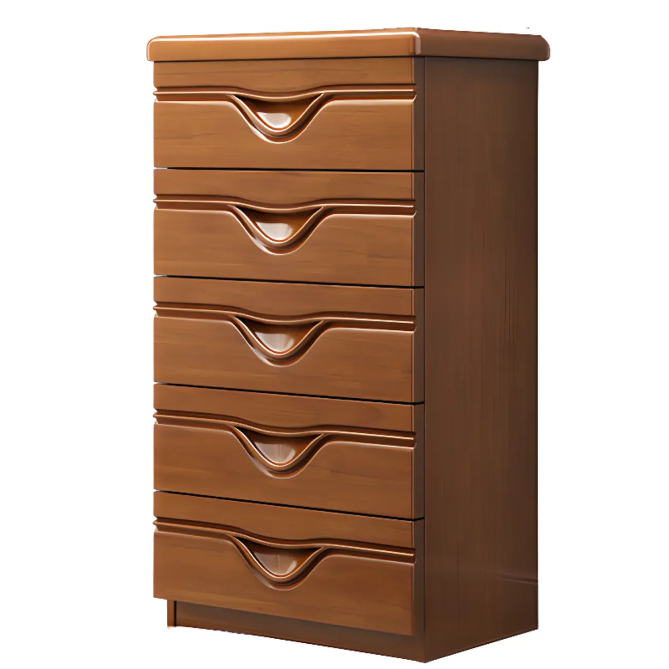 Classic Rubberwood Double Dresser with 9-Drawers