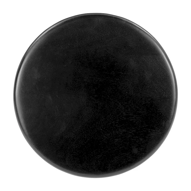 HomeRoots 20 Black Solid Wood Round Pedestal End Table - 15' X '20.1' X '15