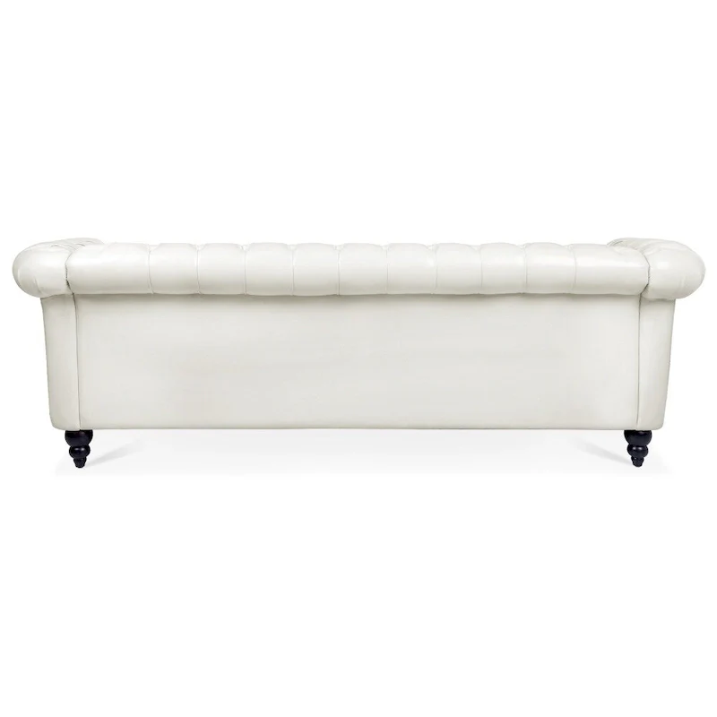 84.65   PU Rolled Arm Chesterfield 3 Seater Sofa