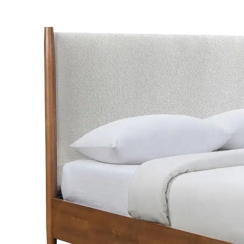 Furniture of America Beau Midcentury 6-Piece Walnut Queen Bedroom Set