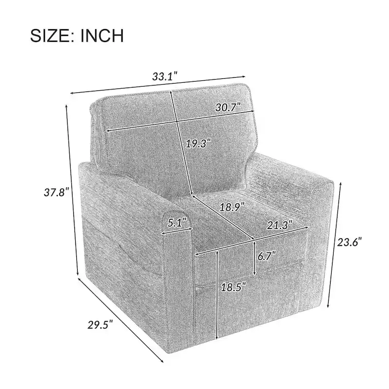 360Swivel Chair Accent Barrel Armchair