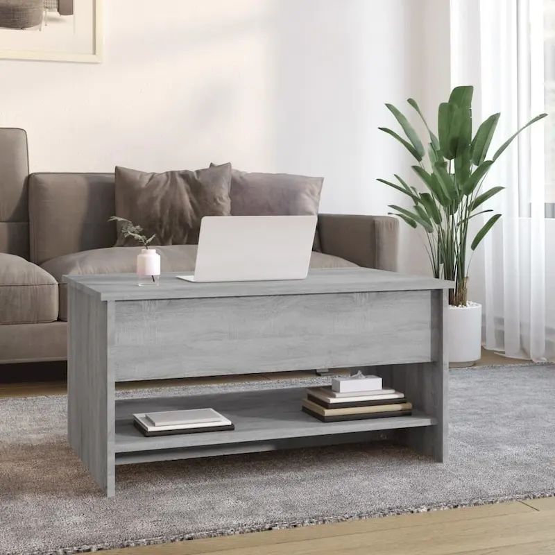 vidaXL Coffee Table Lift Top End Table Accent Side Sofa Table Engineered Wood - 31.5 x 19.7 x 16.7